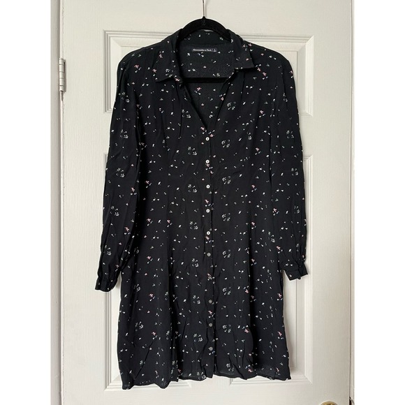 Abercrombie & Fitch Button-Front Shirt Dress - Size L - Picture 1 of 7